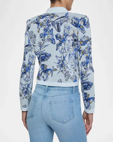 L'AGENCE Western Toile Osiris Jacquard Cardigan | Thumbnail 2 L'AGENCE Western Toile Osiris Jacquard Cardigan | Thumbnail 2