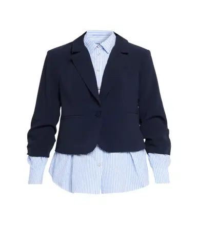 Cinq à Sept Aron Combo Blazer | Thumbnail 1 Cinq à Sept Aron Combo Blazer | Thumbnail 1