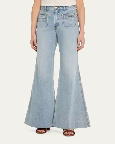 Zimmermann High-Rise Flare Jeans | Thumbnail 4 Zimmermann High-Rise Flare Jeans | Thumbnail 4