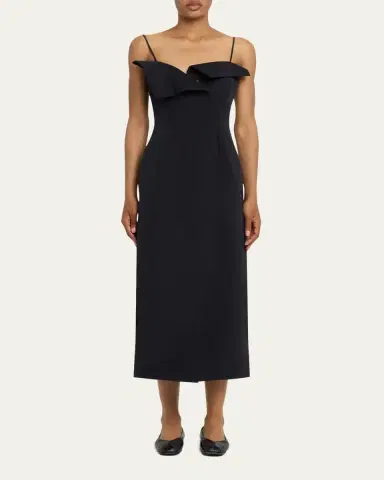FForme Skylar Tailored Cotton and Silk Midi Dress | Thumbnail 2 FForme Skylar Tailored Cotton and Silk Midi Dress | Thumbnail 2