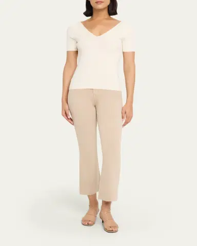 L'Agence Kendra High-Rise Crop Flare Jeans | Thumbnail 2 L'Agence Kendra High-Rise Crop Flare Jeans | Thumbnail 2