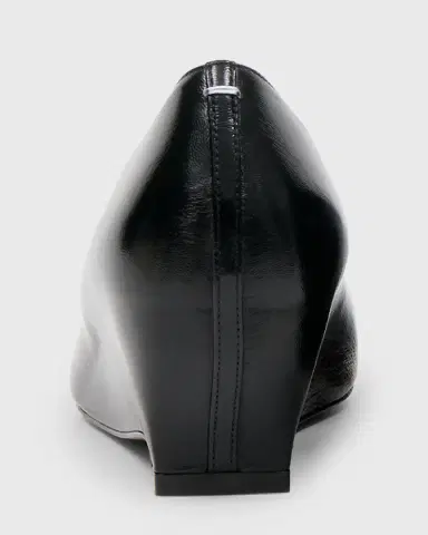 Maison Margiela Court Shoe Leather Wedge Pumps | Thumbnail 4 Maison Margiela Court Shoe Leather Wedge Pumps | Thumbnail 4