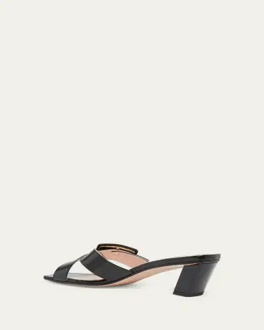 Roger Vivier Belle Vivier Cross-Strap Leather Sandals | Thumbnail 2 Roger Vivier Belle Vivier Cross-Strap Leather Sandals | Thumbnail 2