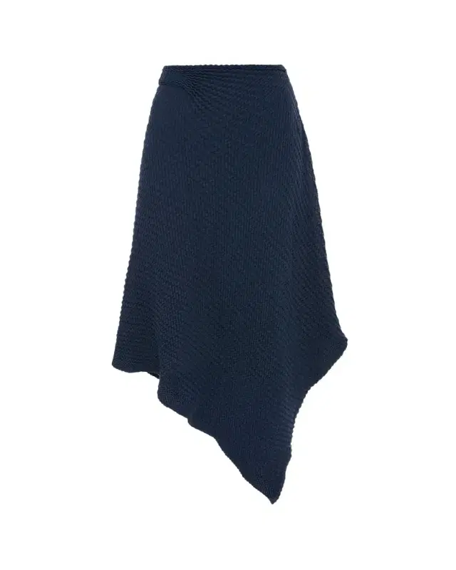 Draped Zigzag Knit Midi Skirt Draped Zigzag Knit Midi Skirt
