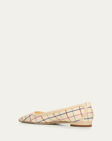 Manolo Blahnik Filotas Plaid Silk Ballerina Flats | Thumbnail 2 Manolo Blahnik Filotas Plaid Silk Ballerina Flats | Thumbnail 2