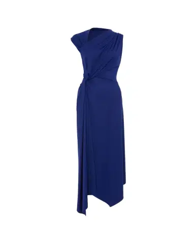 Victoria Beckham Sleeveless Twisted Asymmetric Midi Dress | Thumbnail 1 Victoria Beckham Sleeveless Twisted Asymmetric Midi Dress | Thumbnail 1