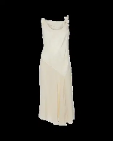 Victoria Beckham Asymmetric Lace-Trim Sleeveless Midi Dress | Thumbnail 2 Victoria Beckham Asymmetric Lace-Trim Sleeveless Midi Dress | Thumbnail 2
