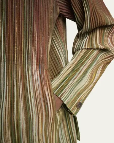 Homme Plissé Issey Miyake Men's Paintbrush Agate-Print Pleated Single-Breasted Blazer | Thumbnail 5 Homme Plissé Issey Miyake Men's Paintbrush Agate-Print Pleated Single-Breasted Blazer | Thumbnail 5