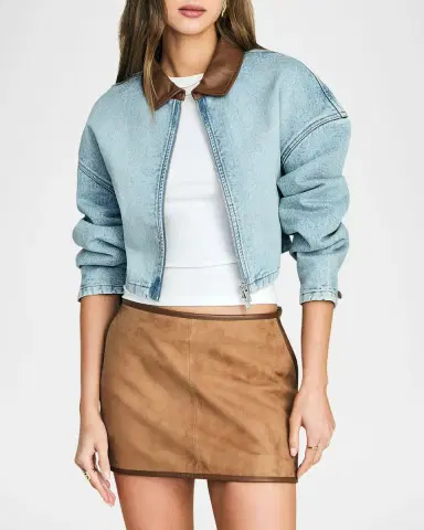 SEROYA Coop Cropped Denim Jacket | Thumbnail 3 SEROYA Coop Cropped Denim Jacket | Thumbnail 3