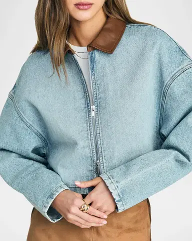 SEROYA Coop Cropped Denim Jacket | Thumbnail 4 SEROYA Coop Cropped Denim Jacket | Thumbnail 4