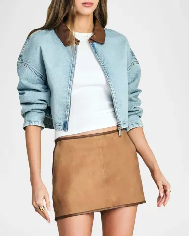SEROYA Coop Cropped Denim Jacket | Thumbnail 5 SEROYA Coop Cropped Denim Jacket | Thumbnail 5