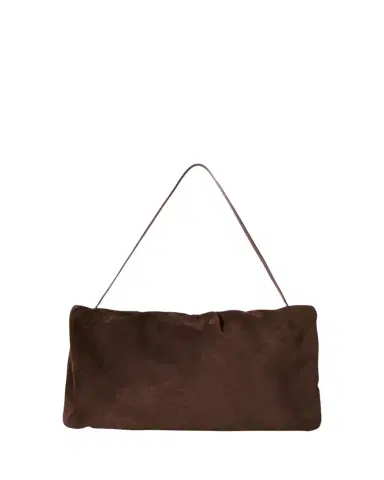 The Row Bourse XL Shoulder Bag in Suede | Thumbnail 1 The Row Bourse XL Shoulder Bag in Suede | Thumbnail 1