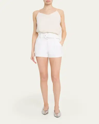 Cinq à Sept Aldi Belted Denim Shorts | Thumbnail 2 Cinq à Sept Aldi Belted Denim Shorts | Thumbnail 2