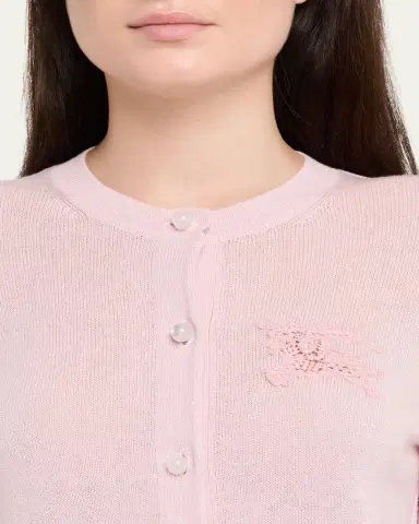 Burberry Ravella Crochet EKD Crewneck Cardigan | Thumbnail 5 Burberry Ravella Crochet EKD Crewneck Cardigan | Thumbnail 5