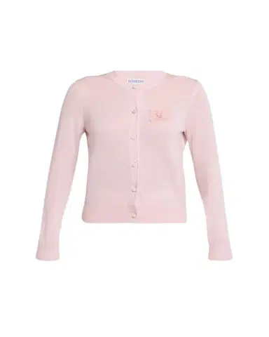 Burberry Ravella Crochet EKD Crewneck Cardigan | Thumbnail 1 Burberry Ravella Crochet EKD Crewneck Cardigan | Thumbnail 1