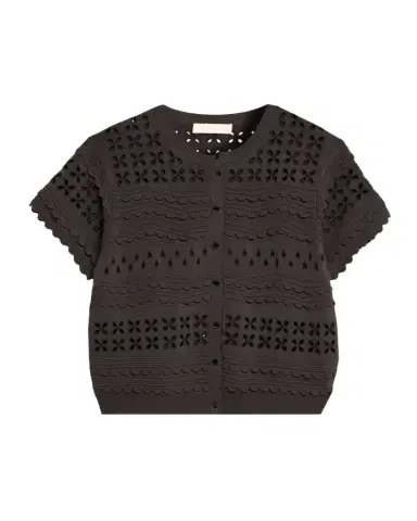 Ulla Johnson Abriana Eyelet Cropped Cardigan | Thumbnail 1 Ulla Johnson Abriana Eyelet Cropped Cardigan | Thumbnail 1