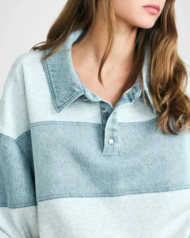 SEROYA Cher Striped Denim Top | Thumbnail 4 SEROYA Cher Striped Denim Top | Thumbnail 4
