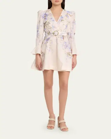 Zimmermann Luna Plunge Mini Dress | Thumbnail 2 Zimmermann Luna Plunge Mini Dress | Thumbnail 2