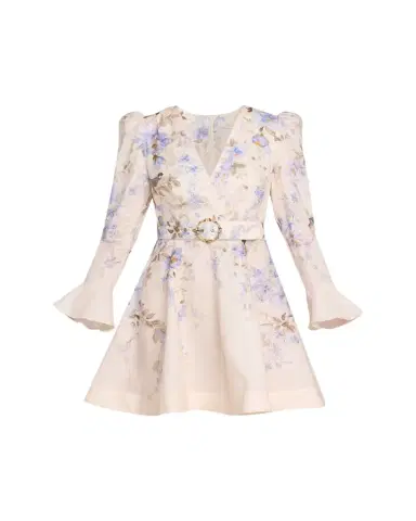 Zimmermann Luna Plunge Mini Dress | Thumbnail 1 Zimmermann Luna Plunge Mini Dress | Thumbnail 1