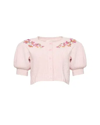 Cinq à Sept Millicent Trailing Flower Cropped Cardigan | Thumbnail 1 Cinq à Sept Millicent Trailing Flower Cropped Cardigan | Thumbnail 1