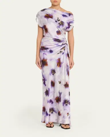 A.L.C. Poppy One-Shoulder Satin Midi Dress | Thumbnail 2 A.L.C. Poppy One-Shoulder Satin Midi Dress | Thumbnail 2