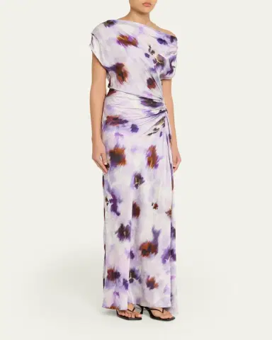 A.L.C. Poppy One-Shoulder Satin Midi Dress | Thumbnail 4 A.L.C. Poppy One-Shoulder Satin Midi Dress | Thumbnail 4