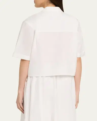 Vince Short-Sleeve Poplin Shirt | Thumbnail 3 Vince Short-Sleeve Poplin Shirt | Thumbnail 3