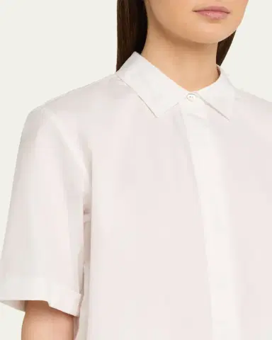 Vince Short-Sleeve Poplin Shirt | Thumbnail 5 Vince Short-Sleeve Poplin Shirt | Thumbnail 5