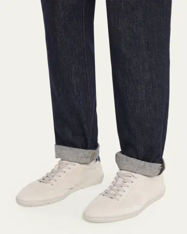 Brunello Cucinelli Men's Suede T-Toe Low-Top Sneakers | Thumbnail 2 Brunello Cucinelli Men's Suede T-Toe Low-Top Sneakers | Thumbnail 2