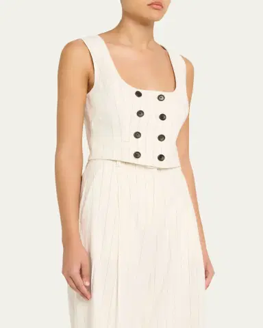 A.L.C. Darcy Pinstripe Cropped Vest | Thumbnail 4 A.L.C. Darcy Pinstripe Cropped Vest | Thumbnail 4
