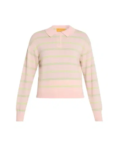 Guest in Residence Collegiate Striped Cashmere Polo | Thumbnail 1 Guest in Residence Collegiate Striped Cashmere Polo | Thumbnail 1