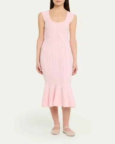 LoveShackFancy Tayleen Stretch Pointelle Midi Dress | Thumbnail 6 LoveShackFancy Tayleen Stretch Pointelle Midi Dress | Thumbnail 6