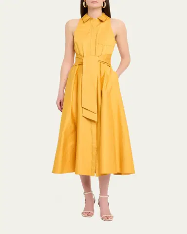 Toccin Chelsea Sleeveless Tie-Front Midi Shirtdress | Thumbnail 2 Toccin Chelsea Sleeveless Tie-Front Midi Shirtdress | Thumbnail 2