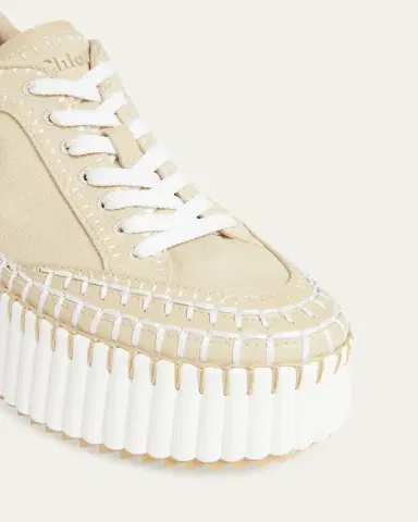 Chloé Nama Canvas Platform Sneakers | Thumbnail 3 Chloé Nama Canvas Platform Sneakers | Thumbnail 3