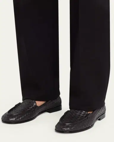 Bottega Veneta Silenzio Intrecciato Leather Loafers | Thumbnail 2 Bottega Veneta Silenzio Intrecciato Leather Loafers | Thumbnail 2