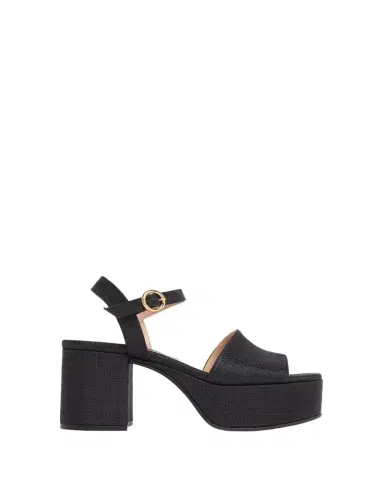 Gianvito Rossi 35mm Canvas Platform Block-Heel Sandals | Thumbnail 1 Gianvito Rossi 35mm Canvas Platform Block-Heel Sandals | Thumbnail 1