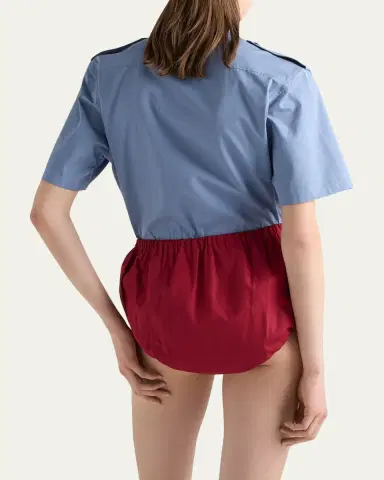 Prada Short-Sleeve Cotton Utility Shirt | Thumbnail 3 Prada Short-Sleeve Cotton Utility Shirt | Thumbnail 3