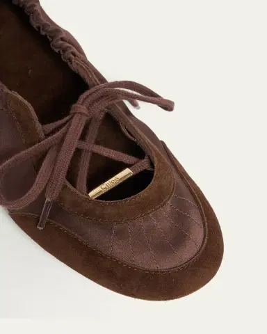 Chloé Kick Lace-Up Ballerina Flats | Thumbnail 3 Chloé Kick Lace-Up Ballerina Flats | Thumbnail 3