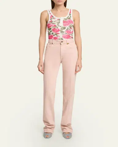 Chloé Rose Rib Tank Top | Thumbnail 2 Chloé Rose Rib Tank Top | Thumbnail 2