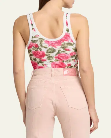 Chloé Rose Rib Tank Top | Thumbnail 3 Chloé Rose Rib Tank Top | Thumbnail 3