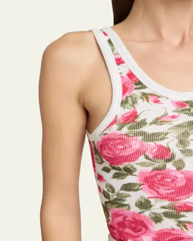 Chloé Rose Rib Tank Top | Thumbnail 5 Chloé Rose Rib Tank Top | Thumbnail 5