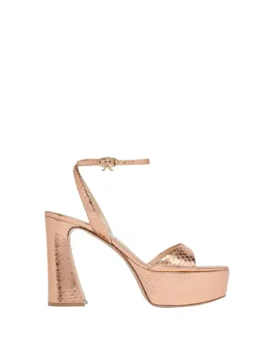 Gianvito Rossi 70mm Platform Metallic Snakeskin Leather Sandals | Thumbnail 1 Gianvito Rossi 70mm Platform Metallic Snakeskin Leather Sandals | Thumbnail 1
