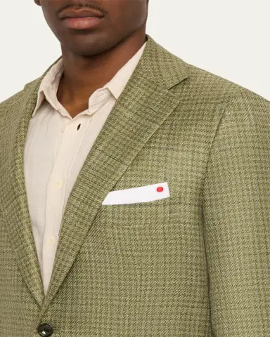 Kiton Men's Tonal Plaid Wool-Blend Single-Breasted Sport Coat | Thumbnail 5 Kiton Men's Tonal Plaid Wool-Blend Single-Breasted Sport Coat | Thumbnail 5