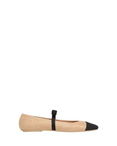 Gianvito Rossi Raffia Bow Ballerina Flats | Thumbnail 1 Gianvito Rossi Raffia Bow Ballerina Flats | Thumbnail 1