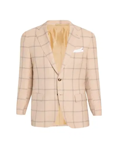 Kiton Men's Windowpane Cashmere Single-Breasted Sport Coat | Thumbnail 1 Kiton Men's Windowpane Cashmere Single-Breasted Sport Coat | Thumbnail 1