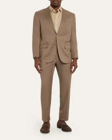 Kiton Men's Solid Wool Single-Breasted Sport Coat | Thumbnail 2 Kiton Men's Solid Wool Single-Breasted Sport Coat | Thumbnail 2