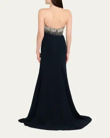 Naeem Khan Crystal Embroidered Strapless Trumpet Gown | Thumbnail 3 Naeem Khan Crystal Embroidered Strapless Trumpet Gown | Thumbnail 3
