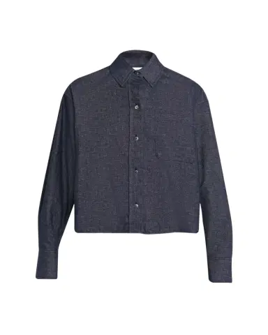 Vince Cropped Long-Sleeve Shirt | Thumbnail 1 Vince Cropped Long-Sleeve Shirt | Thumbnail 1