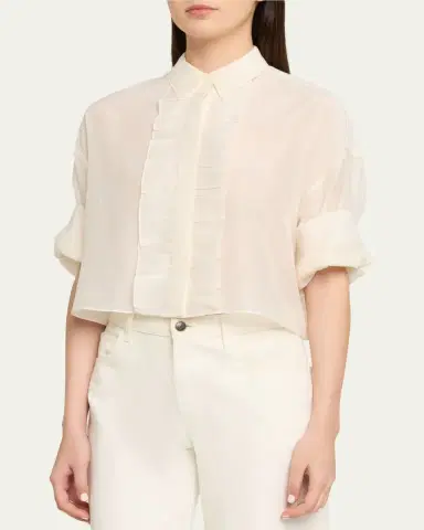 TWP Next Ex Cotton-Silk Ruffle Shirt | Thumbnail 4 TWP Next Ex Cotton-Silk Ruffle Shirt | Thumbnail 4
