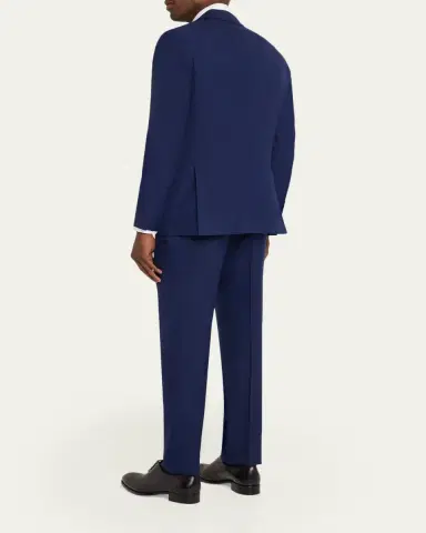 Kiton Men's Textured Check Wool and Silk Two-Piece Suit | Thumbnail 3 Kiton Men's Textured Check Wool and Silk Two-Piece Suit | Thumbnail 3